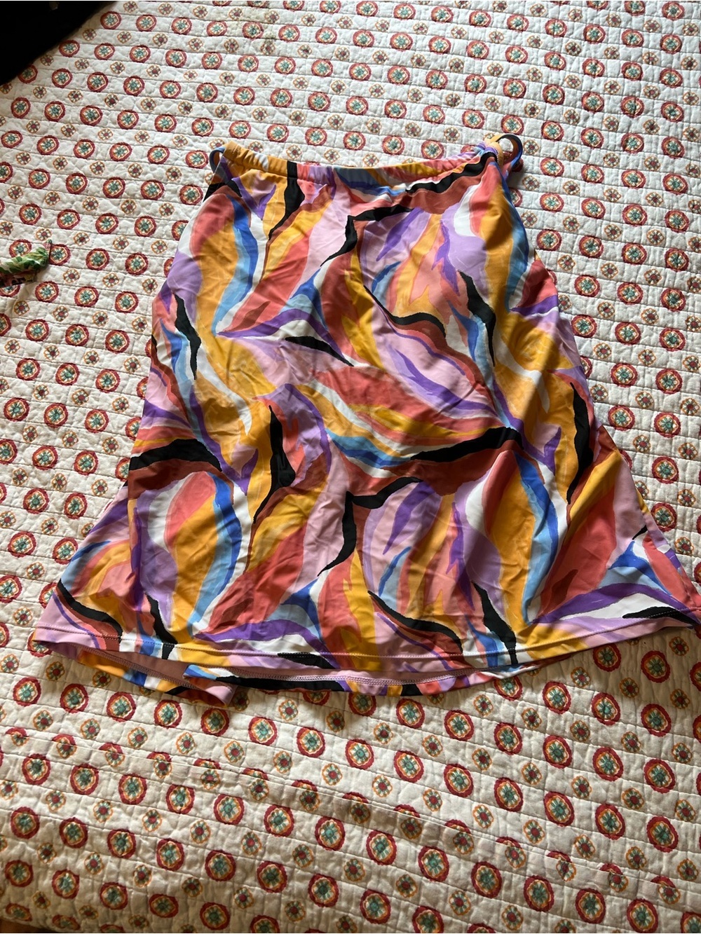 EUC Time and Tru Colorful Swim Halter Top Tankini size 3XL